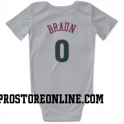 White Denver Nuggets  Christian Braun  Newborn & Infant Bodysuit