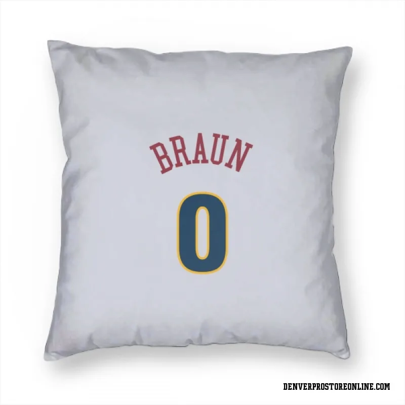 White Denver Nuggets  Christian Braun  Pillow Cover (18 X 18)