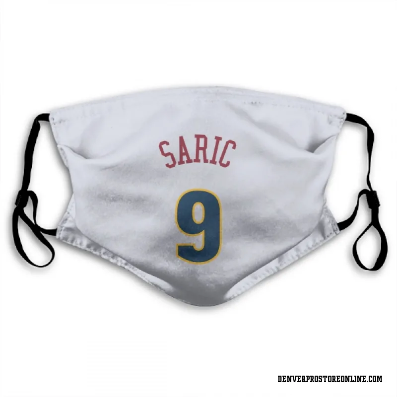 White Denver Nuggets  Dario Saric  Face Mask (With 2 Free PM2.5 Filters)