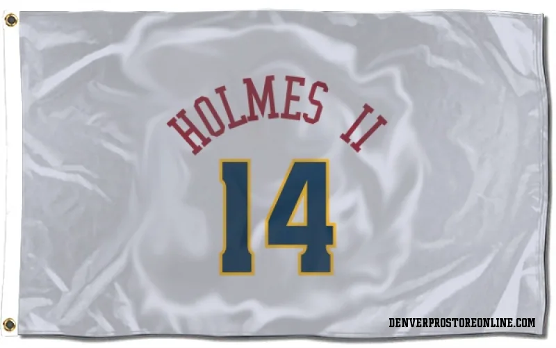 White Denver Nuggets  DaRon Holmes II  Flag (3 X 5)