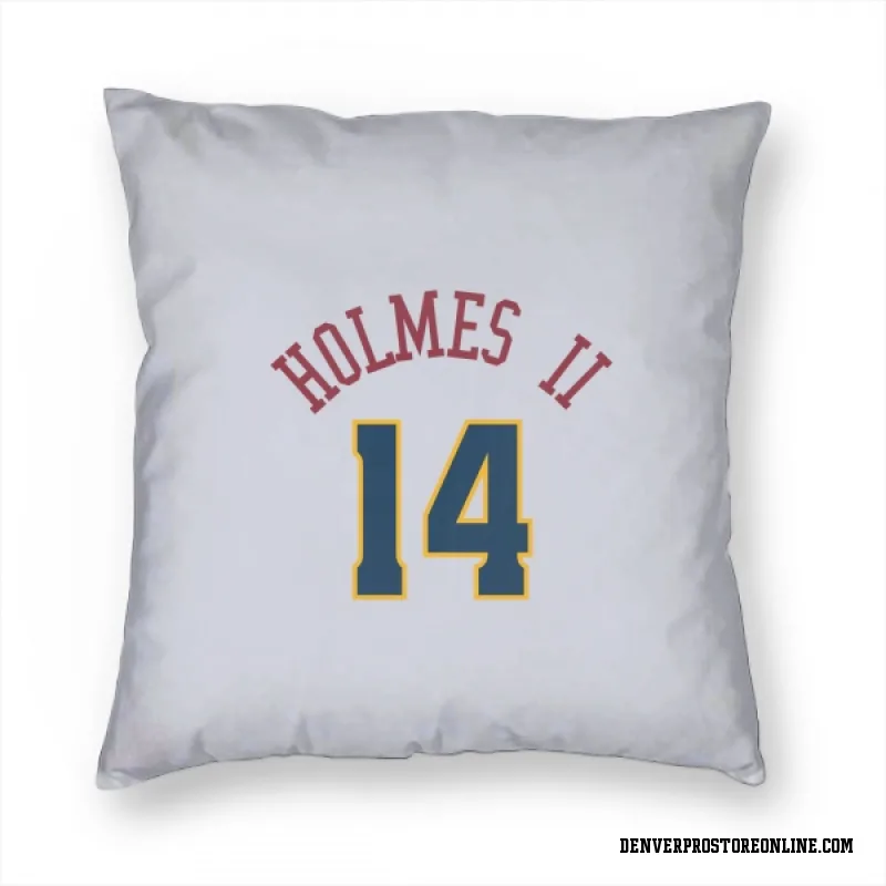 White Denver Nuggets  DaRon Holmes II  Pillow Cover (18 X 18)