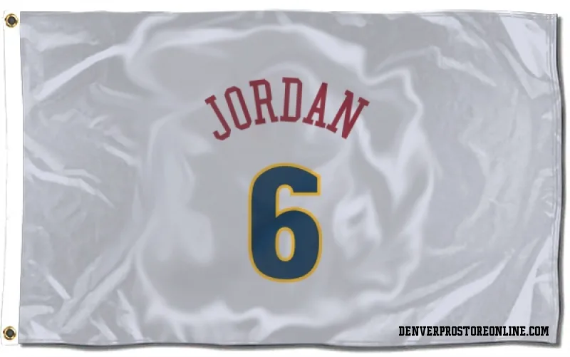 White Denver Nuggets  DeAndre Jordan  Flag (3 X 5)