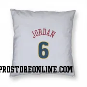 White Denver Nuggets  DeAndre Jordan  Pillow Cover (18 X 18)