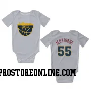 White Denver Nuggets  Dikembe Mutombo  Newborn & Infant Bodysuit