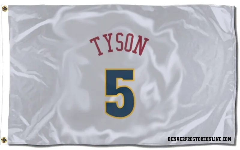 White Denver Nuggets  Hunter Tyson  Flag (3 X 5)