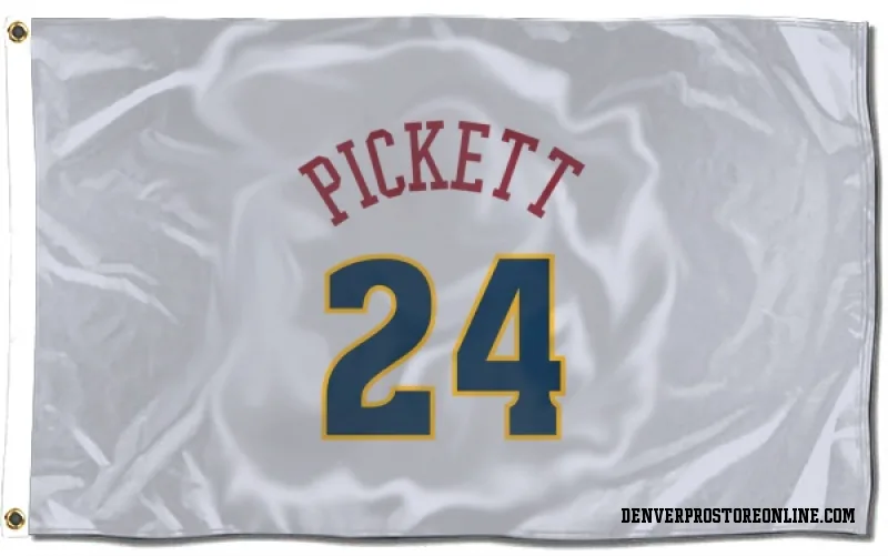 White Denver Nuggets  Jalen Pickett  Flag (3 X 5)