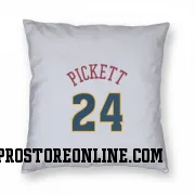 White Denver Nuggets  Jalen Pickett  Pillow Cover (18 X 18)