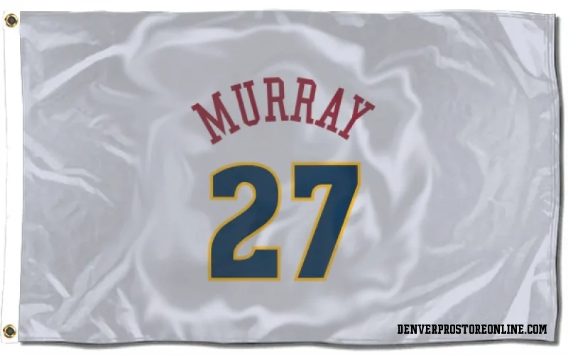 White Denver Nuggets  Jamal Murray  Flag (3 X 5)