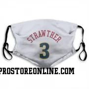 White Denver Nuggets  Julian Strawther  Face Mask (With 2 Free PM2.5 Filters)