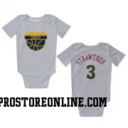 White Denver Nuggets  Julian Strawther  Newborn & Infant Bodysuit