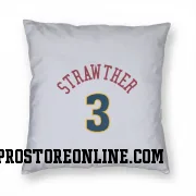 White Denver Nuggets  Julian Strawther  Pillow Cover (18 X 18)