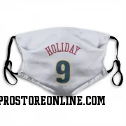 White Denver Nuggets  Justin Holiday  Face Mask (With 2 Free PM2.5 Filters)