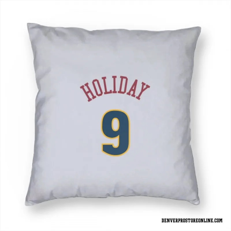 White Denver Nuggets  Justin Holiday  Pillow Cover (18 X 18)