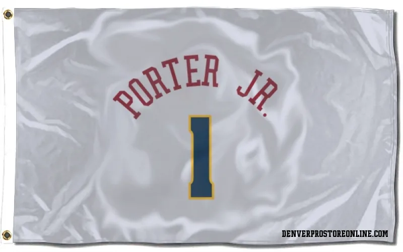 White Denver Nuggets  Michael Porter Jr.  Flag (3 X 5)