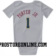 White Denver Nuggets  Michael Porter Jr.  Newborn & Infant Bodysuit