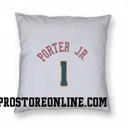 White Denver Nuggets  Michael Porter Jr.  Pillow Cover (18 X 18)