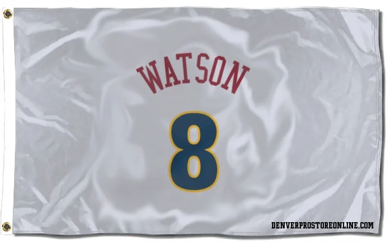 White Denver Nuggets  Peyton Watson  Flag (3 X 5)