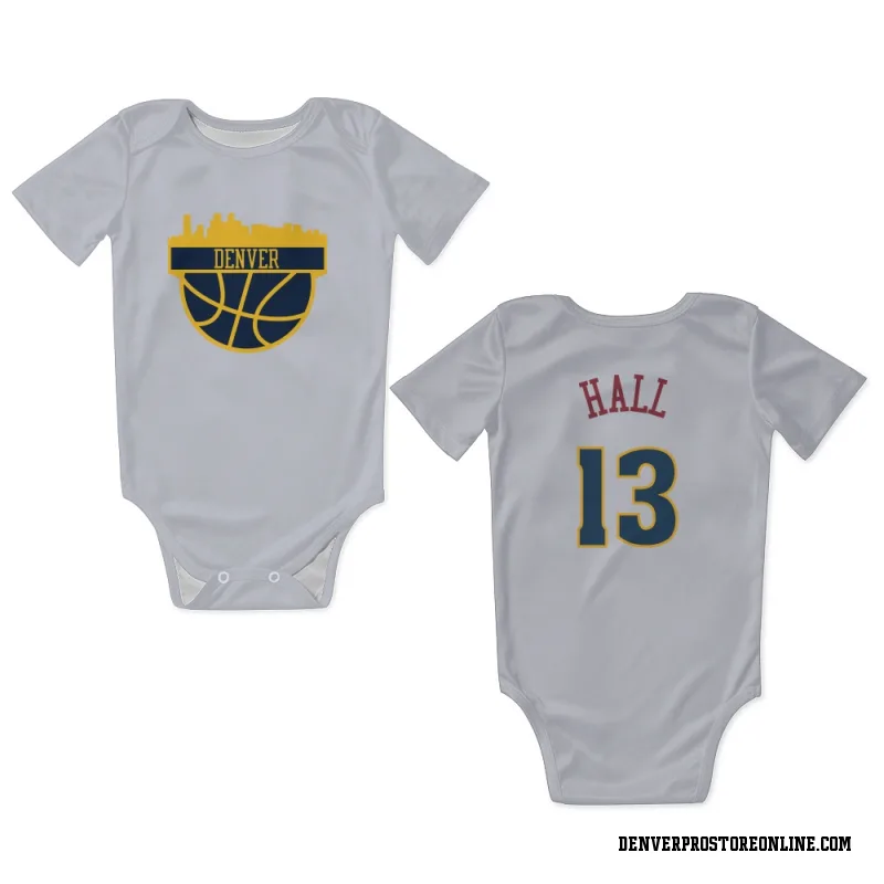 White Denver Nuggets  PJ Hall  Newborn & Infant Bodysuit