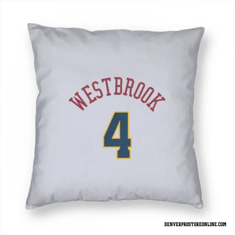 White Denver Nuggets  Russell Westbrook  Pillow Cover (18 X 18)