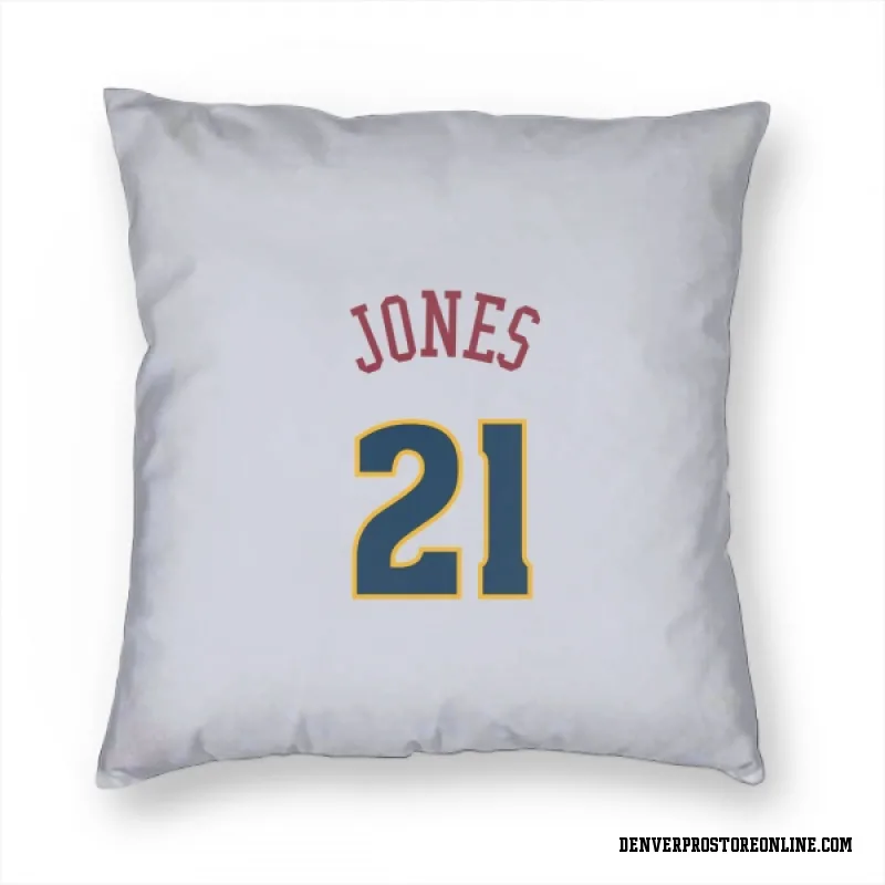 White Denver Nuggets  Spencer Jones  Pillow Cover (18 X 18)