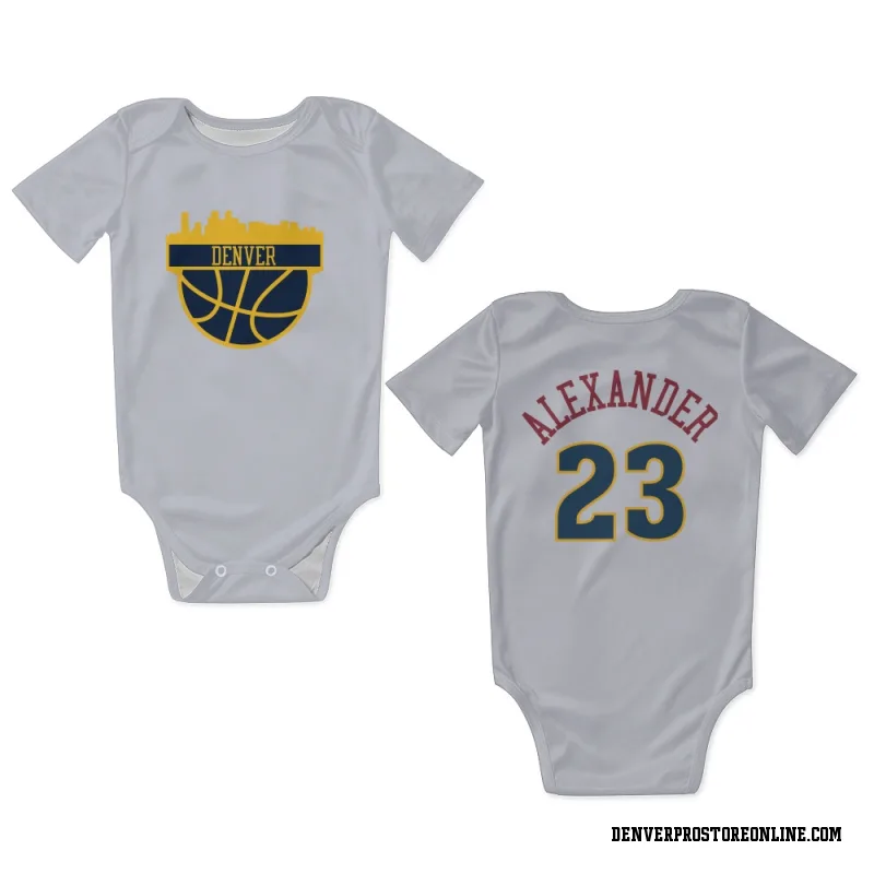 White Denver Nuggets  Trey Alexander  Newborn & Infant Bodysuit