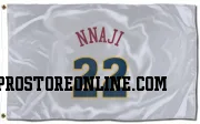 White Denver Nuggets  Zeke Nnaji  Flag (3 X 5)