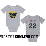 White Denver Nuggets  Zeke Nnaji  Newborn & Infant Bodysuit